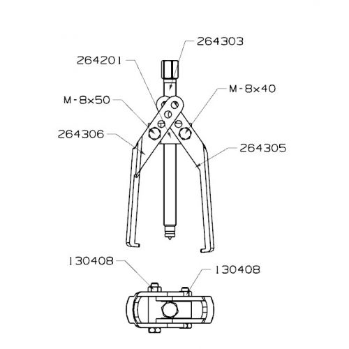 EXTRACTOR FORZA SERIE 2640 DE TIJERA